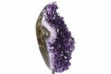 Purple Amethyst Geode On Metal Stand - Uruguay #368770-3